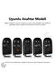 Fiat Compatible Egea, 500X, Jeep, Grand, Cherokee, Wrangler, Renegade, Compass, Chrysler Glossy Tpu Key Case Cover (Black) - 2