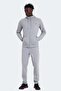 Comfortable Hooded Zippered Tracksuit Set Gray Tracksuit - 7