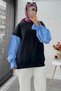 Shirt Sleeve Oversize Women's Sweat – Anthracite - 9