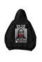 On the Edge Printed Black Oversize Unisex Hoodie Sweatshirt