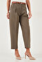 Regular Fit High Waist Straight Leg Belted Trousers Pants 68350938