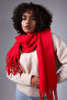 Soft Textured Puffy Fringed Shawl Scarf - Trend Thick Winter Mode 50Cmx210Cm - 7