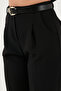 Regular Fit High Waist Straight Leg Belted Trousers Pants 68350938 - 5