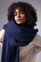 Soft Textured Puffy Fringed Shawl Scarf - Trend Thick Winter Mode 50Cmx210Cm