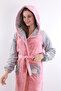 100% Bamboo Women's Hooded Floral Pocketed Robe / Bathrobe