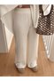 Women's Ecru Premium Yarn Knitwear Pants - 5
