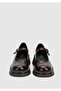 Burgundy Leather Women's Shoes - 3