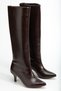 Syt-2025 Brown Wrinkled Patent Leather Daily Women's Boots - 4