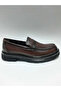 Genuine Leather Lightweight Buckle-Free Tan Color Loafer Model Men's Shoes