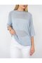 Relaxed Knit Half-Sleeve Sweater – Light Blue - 8