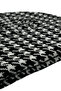 Black & White Houndstooth Patterned Beanie Black & White Houndstooth Patterned Folded Women's Beanie - 5