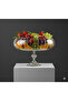 Lotus Crystal 24 cm Cutwork Decor Metal Stand Salad Bowl Glass Serving Dish - Serving Plate