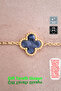 🍀 4 Leaf Clover Steel Bracelet 🎨   Black Gold Pearlescent - 2