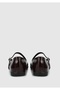 Burgundy Leather Women's Shoes - 4