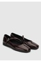 Burgundy Leather Women's Shoes - 2