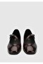 Burgundy Leather Women's Shoes - 3