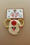 Women's Cream Santa Claus Figured 3-Piece Rubber Buckle Set |   New Year's Themed Hair Accessory - 2