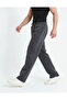 Dark Smoked 3-Thread Wide-Leg Baggy Sweatpants with Back Pockets Winter Cotton Combed Cotton with Fleece Inside Comfortable - 2