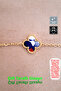 🍀 4 Leaf Clover Steel Bracelet 🎨   Multicolor 01 Gold - 2