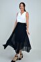 Women's Long Tulle Skirt with Short Lining on the Sides