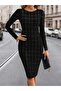 Women's Long Sleeve Round Neck Mini Woven Dress - 3