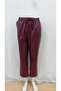 Women's High Waist Lace-Up Leather Pants - 6