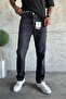 Men's Baggy Fit Black Denim Jean Trousers Ke-168 - 3