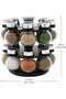 16 Jar Ellington Revolving Countertop Spice Rack with Lift & Pour Caps and Spices - 4