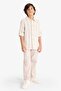 Boys' Striped Long Sleeve Polo Collar Shirt G3400A825AU - 2