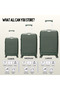 3-Piece Polypropylene Luggage Set | 20”, 24”, 28” Lightweight Suitcases - Dark Green - 3