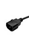 كابل UPS PDU أسود آخر 3P من IEC C14 إلى كابل تمديد طاقة مقبس Schuko الأوروبي بطول 30 سم من Schuko CEE7/4 Pow - 3