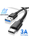 كابل USB Type C بطول 1 متر، كابل USB 3.0 إلى USB C للشحن السريع، كابل نقل البيانات، كابل القرص الصلب SSD، USB 3.2 10