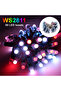DC12V 6m 50 Beads Full Color RGB WS2811 IC 12mm Pixels Digital Addressable 5V 12V Dream Color LED Pi