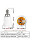 PwwQmm E14 to E27 Lamp Holder Converter Fireproof Socket Base Converters 220V Light Bulb Adapter ... - 6