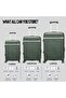 3-Piece Polypropylene Luggage Set | 20”, 24”, 28” Lightweight Suitcases - Dark Green - 3