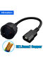 كابل UPS PDU أسود آخر 3P من IEC C14 إلى كابل تمديد طاقة مقبس Schuko الأوروبي بطول 30 سم من Schuko CEE7/4 Pow - 8