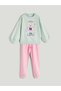 Crew Neck California Printed Girls' Pajama Set (W5)