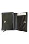 Black Automatic Mechanism Trifold Genuine Leather Credit Card Holder - 3007-Black - 3