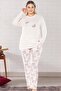 Plus Size Oversized Long Sleeve Pajama Set B09-161