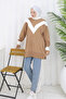 Patterned Knitwear Tunic S3017 Mink