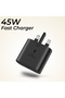 طقم شاحن PD SP-345 بقوة 45 واط: محول حائط USB-C وكابل 5 أمبير من النوع C إلى النوع C - 6