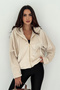 Fur Fabric Hooded Coat White - 2