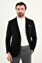 Plain Slim Fit Bag Pocket Detail Wool Men's Jacket Black - 44316.25K