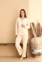 Patterned Yellow Women's Pajama Set - 3
