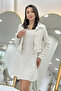 Women's Button Detailed Jacket Dress Tweed Two-Piece Set Mink, Ecru, Black - 5