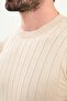 Patterned Slim Fit Crew Neck Men's Knitwear Sweater Beige - 11577.25K - 2
