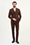 Straight Slim Fit Wide Collar Double Breasted Men's Suit Coffee - 45420.25K - 3