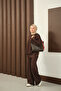 Women's Wrinkled Pattern Suit Brown - 5