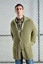 Thick Knitted Oversize Green Cardigan - 5