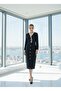 Imported tweed fabric button detail lined slit special design midi dress